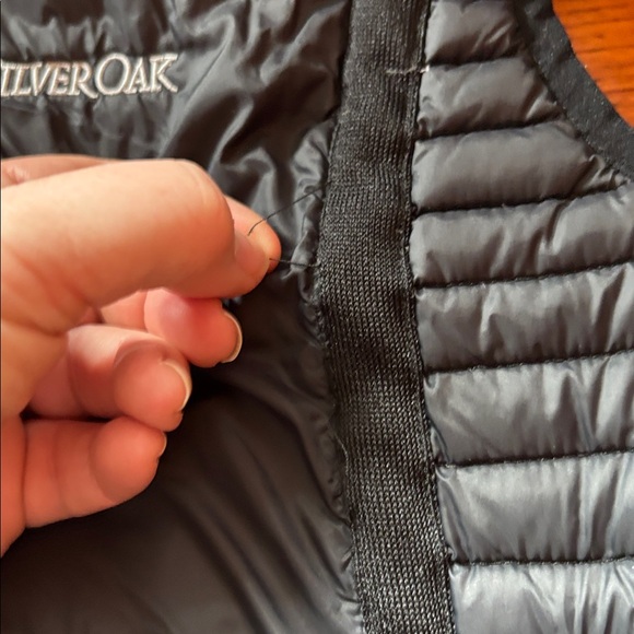 KUHL Born In The Mountains Silver Oak black hooded down vest. Pockets. Size sm - Picture 14 of 16